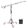 Heavy Duty Light Stand with Casters and Pro Boom Arm,  Stainless Steel Tripod Stand with Crossbar for Reflector,Monolight | Vimost Shop.