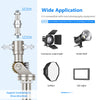 Heavy Duty Light Stand with Casters and Pro Boom Arm,  Stainless Steel Tripod Stand with Crossbar for Reflector,Monolight | Vimost Shop.