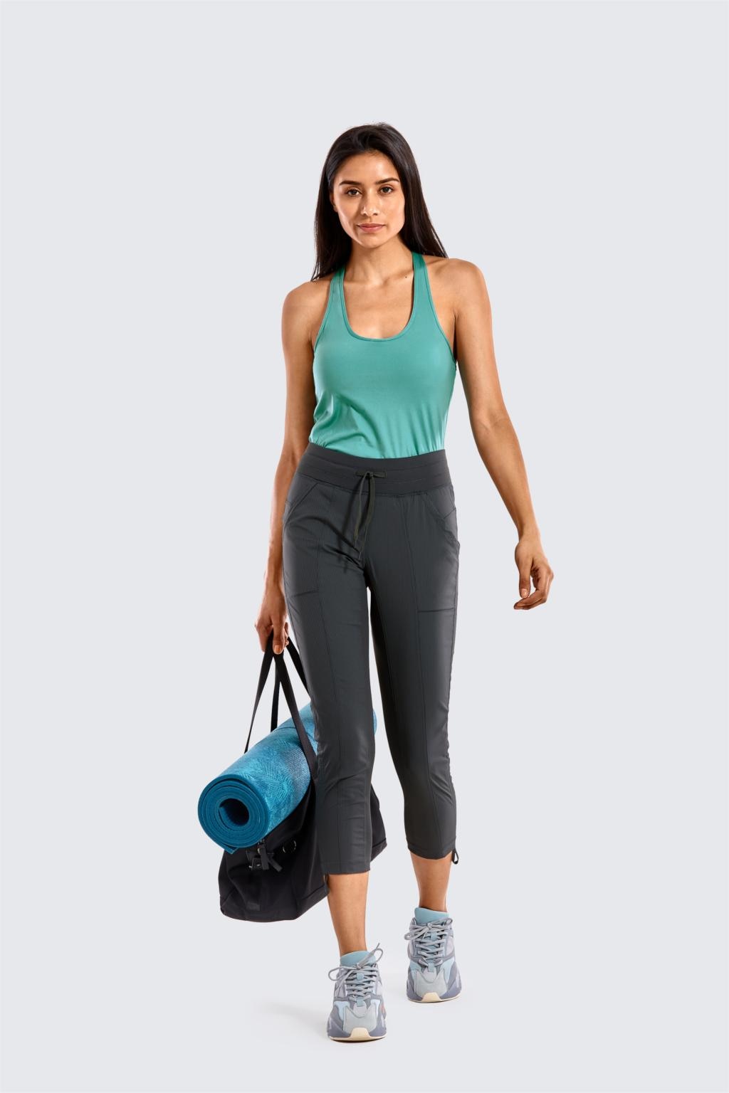 Women's Yoga Brushed Tank Tops with Built in Bra Racerback Activewear Sports Shirts