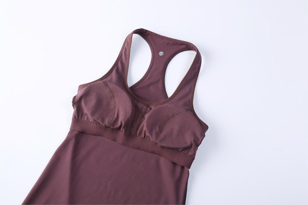 Women's Yoga Brushed Tank Tops with Built in Bra Racerback Activewear Sports Shirts