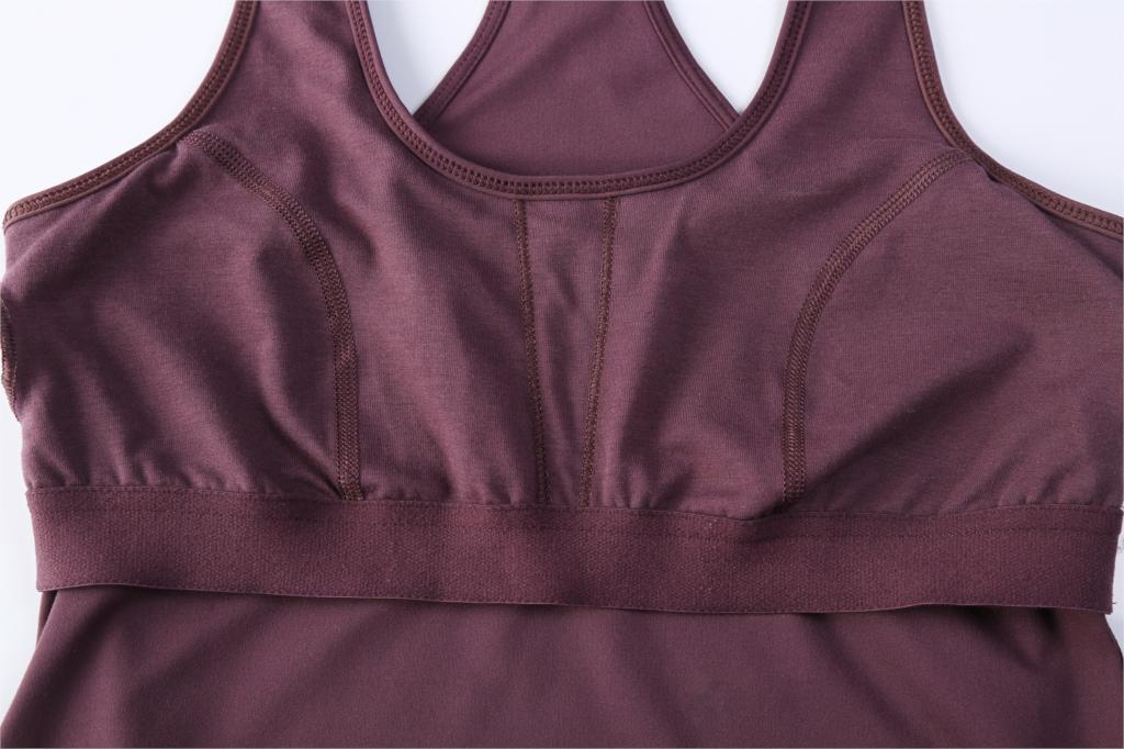 Women's Yoga Brushed Tank Tops with Built in Bra Racerback Activewear Sports Shirts