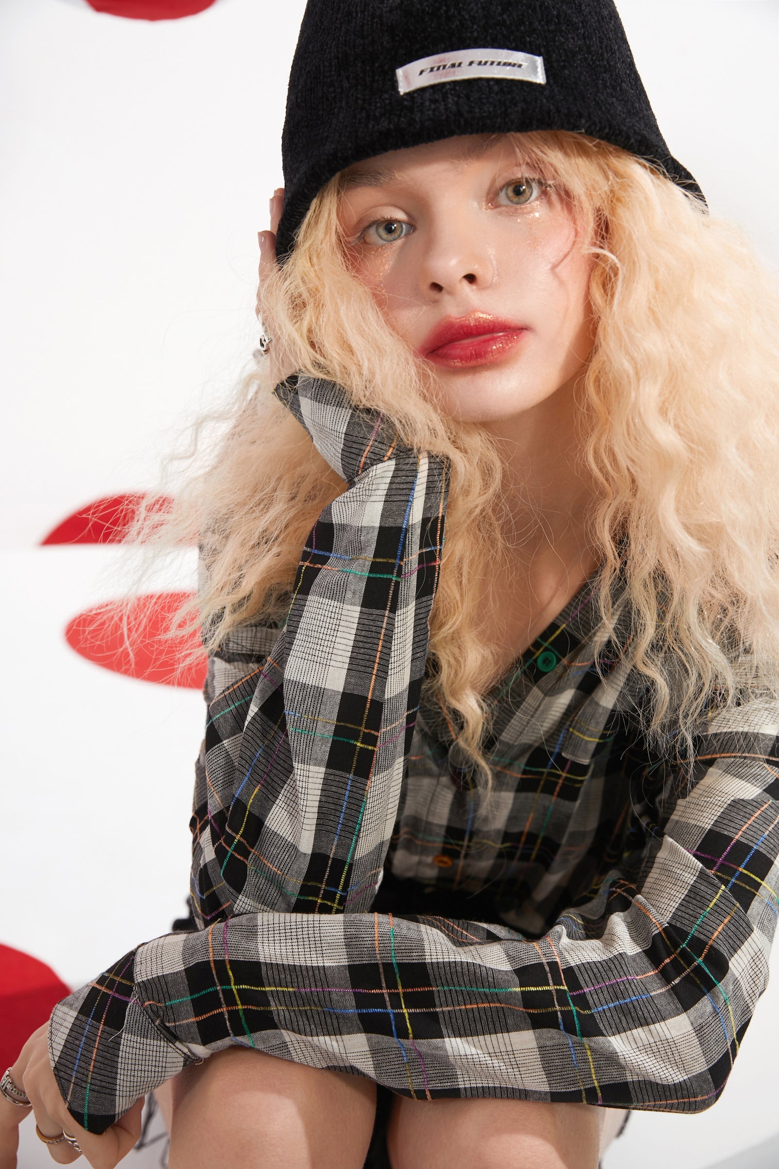 Plaid British Single Breasted Casual Shirt Women,Spring Vintage Full Sleeve,Korean Ladeis Basic Daily Chic Top