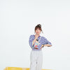 Solid High Waist Washed Casual Harem Jeans Women,Spring Pure Purple Ripped Hole Ladies Basic Daily Trousers