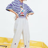 Solid High Waist Washed Casual Harem Jeans Women,Spring Pure Purple Ripped Hole Ladies Basic Daily Trousers