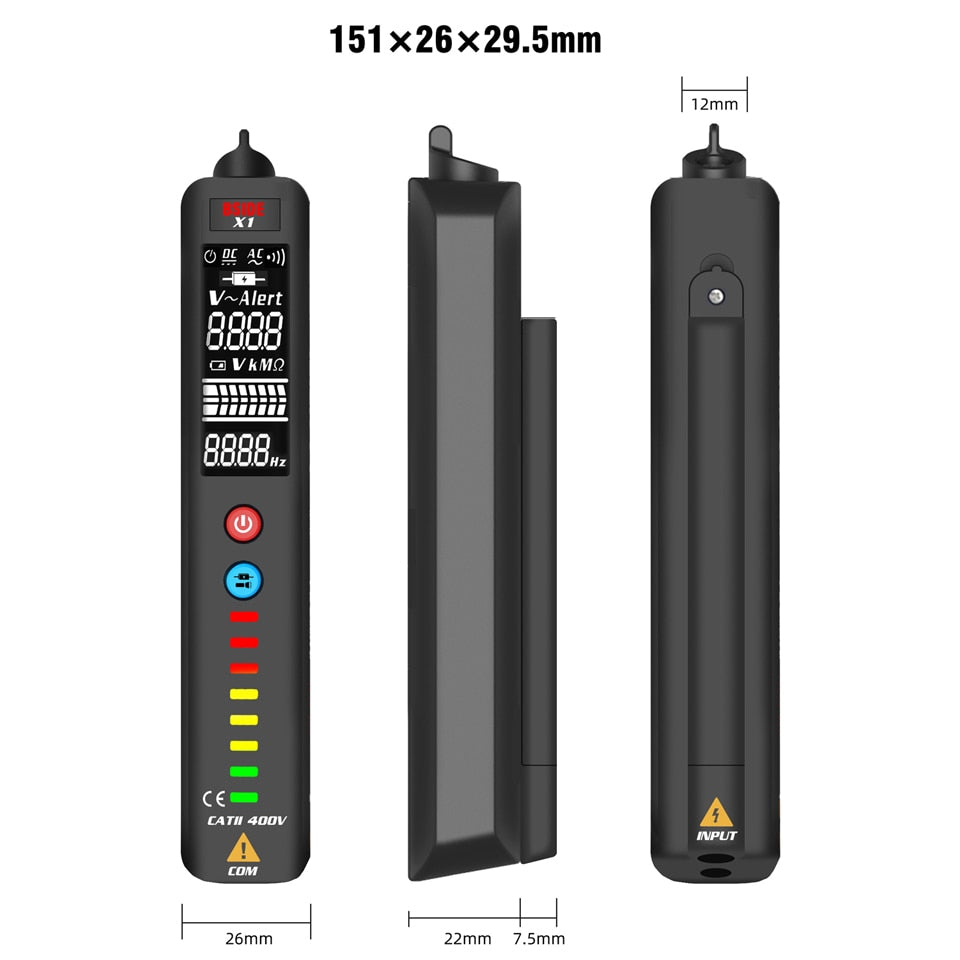 X1/X2 Voltage Detector Tester Smart Multimeter Non-contact Infrared Thermometer EBTN Display Live wire Test pencil Meter | Vimost Shop.