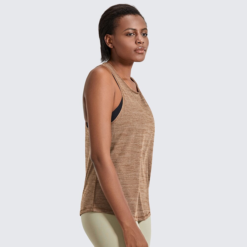 Womens Lightweight Heather Workout Tank Tops Athletic Tops Sleeveless Shirts Casual Top