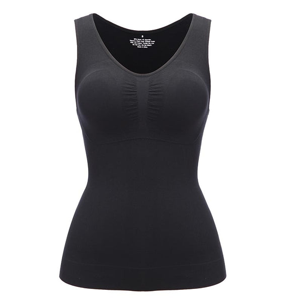 Tank Tops for Women with Built in Bra Shelf Bra Casual Wide Strap Basic Camisole Sleeveless Top Shaper with Removable Bra | Vimost Shop.