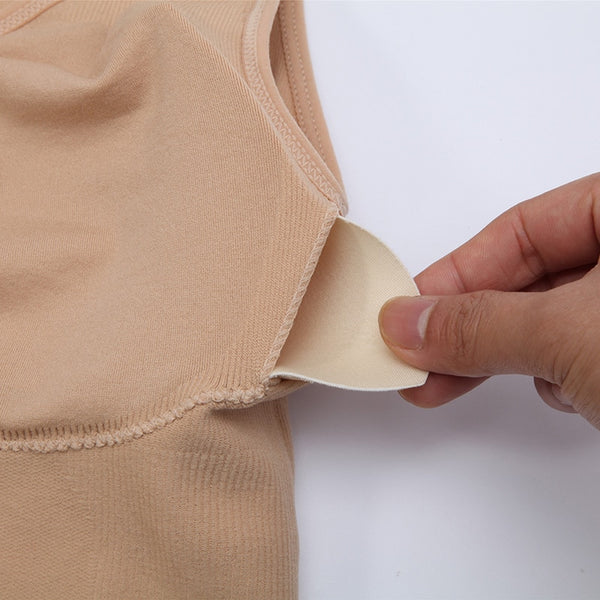 Tank Tops for Women with Built in Bra Shelf Bra Casual Wide Strap Basic Camisole Sleeveless Top Shaper with Removable Bra | Vimost Shop.