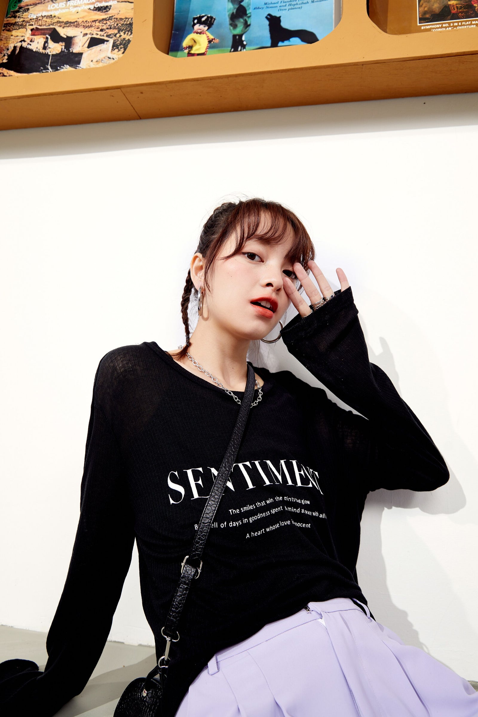 Harajuku Letter Print Casual T-Shirts Women,Summer ELF Vintage Full Sleeve Female Basic Daily Knitwear Tops
