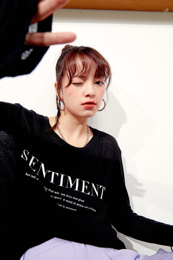 Harajuku Letter Print Casual T-Shirts Women,Summer ELF Vintage Full Sleeve Female Basic Daily Knitwear Tops