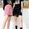 Solid Pure High Waist Applique Casual Women Mini Skirts,Spring Vintage Stylish Sexy Ladies Daily Denim Bottom