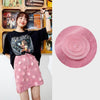 Solid Pure High Waist Applique Casual Women Mini Skirts,Spring Vintage Stylish Sexy Ladies Daily Denim Bottom