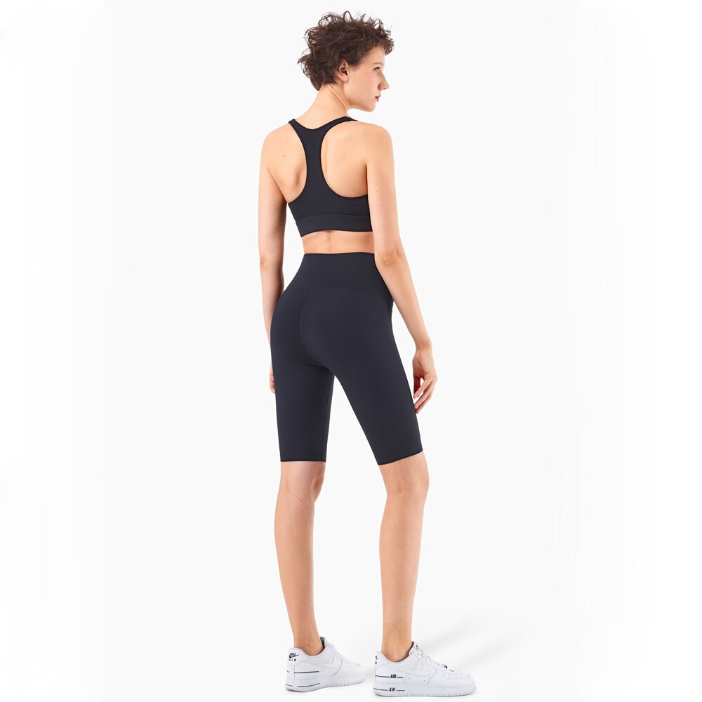Second Skin Feel Workout Fitness Gym Biker Shorts Women High Waist Squat Proof Athletic Exercise Sport Shorts