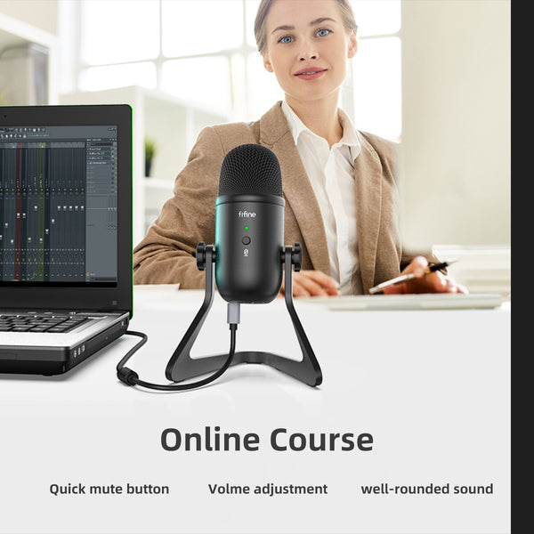 USB Microphone for Recording/Streaming/Gaming,professional microphone for PC,Mic Headphone Output&Volume Contro