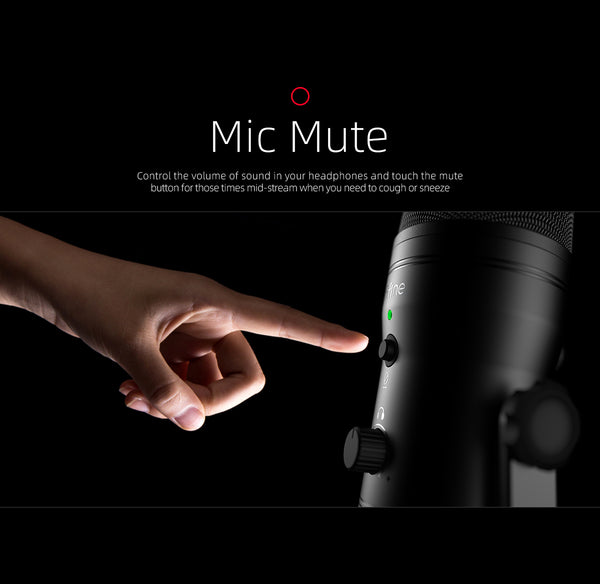 USB Recording Microphone Computer Podcast Mic for PC/PS4/Mac,Four Pickup Patterns for Vocals,Gaming,ASMR,Zoom-class