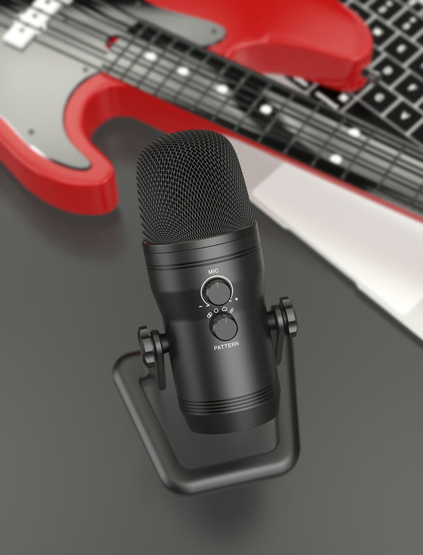 USB Recording Microphone Computer Podcast Mic for PC/PS4/Mac,Four Pickup Patterns for Vocals,Gaming,ASMR,Zoom-class