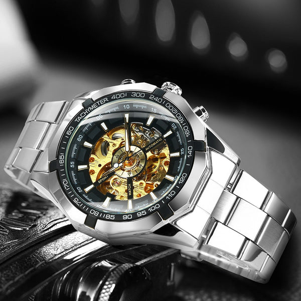 Watch Men Skeleton Automatic Mechanical Watch Gold Skeleton Vintage Man Watch Mens Watches