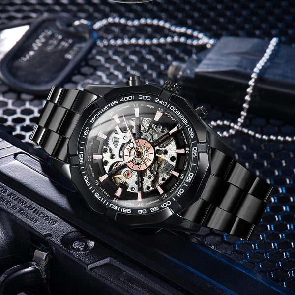 Watch Men Skeleton Automatic Mechanical Watch Gold Skeleton Vintage Man Watch Mens Watches