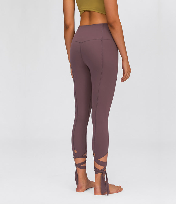 JUST A TIE Naked Feel Yoga Dancer Capri Pants Women 4-way Stretch Sport Cropped Tights Legging with Inner Pocket 21"