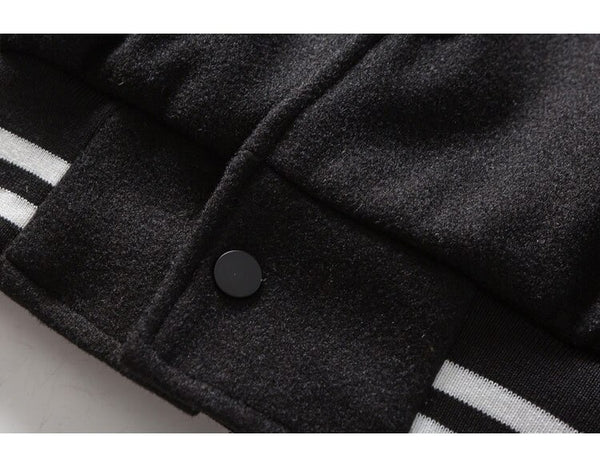 Soft Furry Patch Leather Patchwork Baseball Jacket Men Coats Autumn Baggy All-match College Style Bomber Jackets Couple