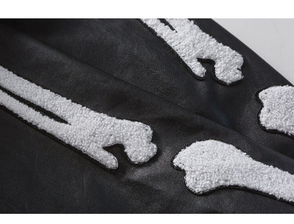 Soft Furry Patch Leather Patchwork Baseball Jacket Men Coats Autumn Baggy All-match College Style Bomber Jackets Couple