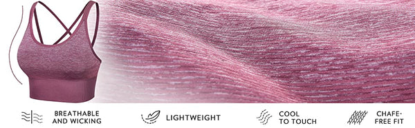 Women's Wirefree Padded Yoga Bras Strappy Sexy Longline Sports Bra Crop Tops