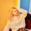 Solid Pure Contrast Lace Women Casual Knit Pullover Sweater,Summer Vintage Full Sleeve,Casual Girly Daily Sweet Top