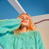 Solid Pure Contrast Lace Women Casual Knit Pullover Sweater,Summer Vintage Full Sleeve,Casual Girly Daily Sweet Top