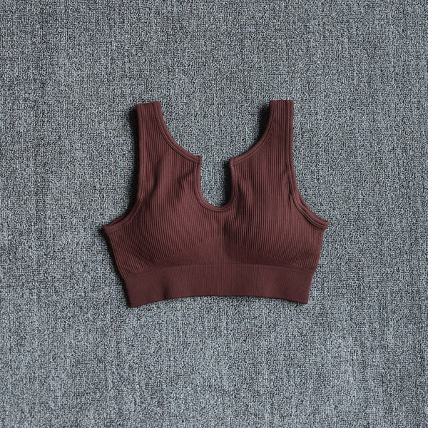 Seamless Sport Bra Women's Lingerie Fitness Yoga Running Vest Underwear Padded Crop Tops Underwear Push Up Gym Top Bras