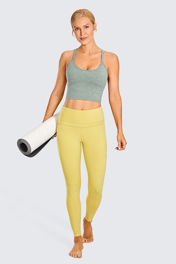 Women's Longline Sports Bra Padded Wireless Racerback Yoga Bras Crop Tank Tops