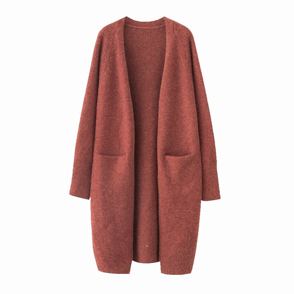 Lazy V-neck Oversize Long Sweater Cardigans Jacket Coat New Women Sweater Korea Cardigan Jacket Coat Outwear TOP