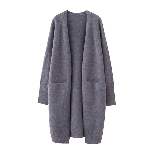 Lazy V-neck Oversize Long Sweater Cardigans Jacket Coat New Women Sweater Korea Cardigan Jacket Coat Outwear TOP