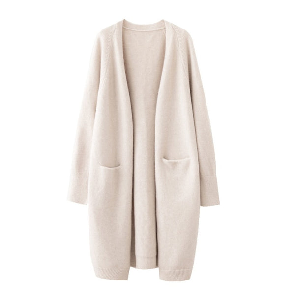 Lazy V-neck Oversize Long Sweater Cardigans Jacket Coat New Women Sweater Korea Cardigan Jacket Coat Outwear TOP
