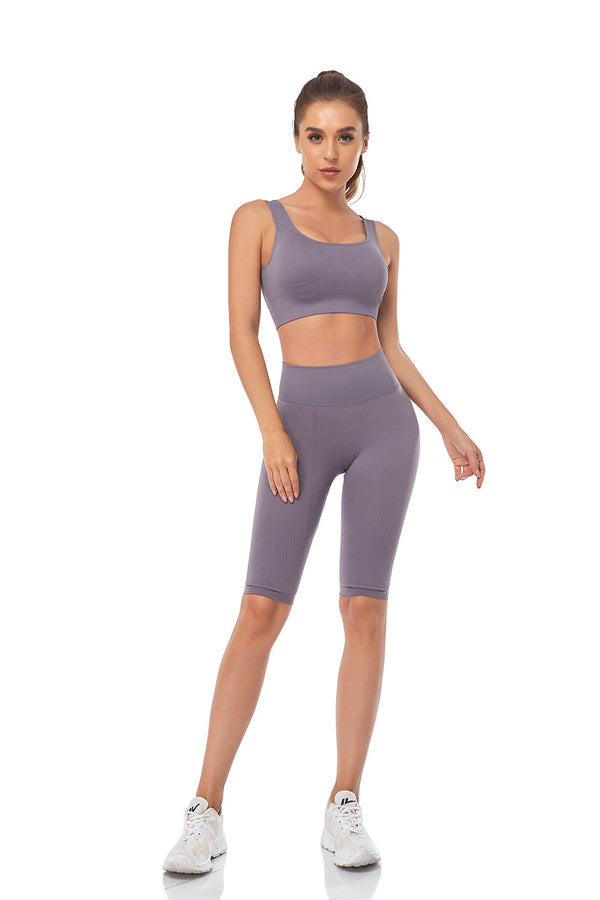 Seamless Women Yoga Set Sports Bra Sports Shorts Fitness Wear Outfit 2 Piece Gym Yoga Sets Workout Suits