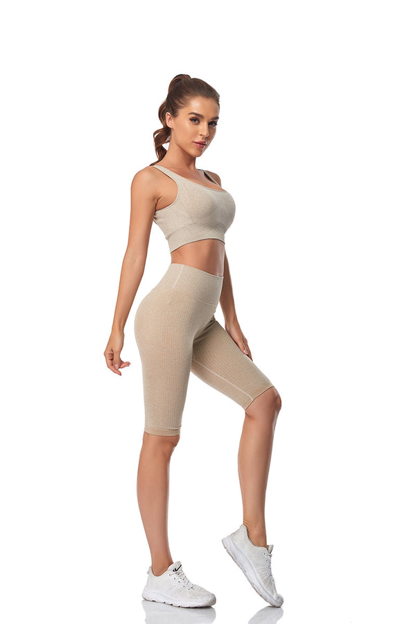 Seamless Women Yoga Set Sports Bra Sports Shorts Fitness Wear Outfit 2 Piece Gym Yoga Sets Workout Suits