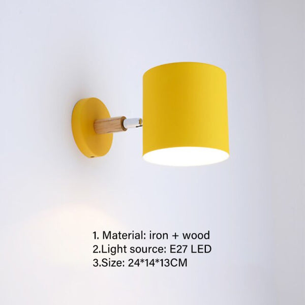 Nordic modern E27 LED wall lamp adjustable sconces light indoor bedside home kitchen bedroom living room decoration illumination