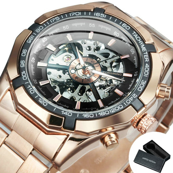 Watch Men Skeleton Automatic Mechanical Watch Gold Skeleton Vintage Man Watch Mens Watches