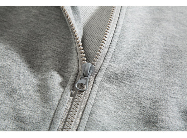 Animal Letter Embroidery Zipper Hooded Hoodie Men Casual College Style Oversized Coats Autumn Fashion Streetwear Couple