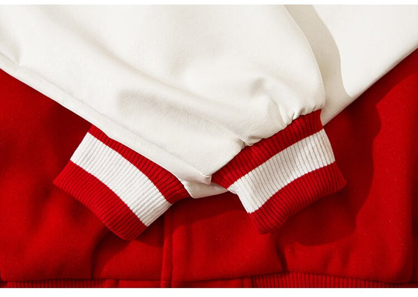 Jacket Men Cartoon Furry Sun Cloud Patch Patchwork Bomber Coats Loose Hip Hop Funny High Street Baseball Outwear Autumn