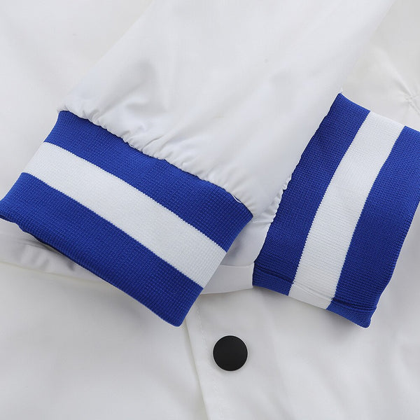 Jacket Men Embroidery Patch Color Block Print Baseball Jacket Coat Men Loose High Street Harajuku Bomber Outwear Autumn