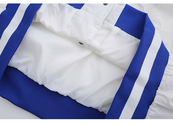 Jacket Men Embroidery Patch Color Block Print Baseball Jacket Coat Men Loose High Street Harajuku Bomber Outwear Autumn