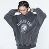 Hoodie Men Embroidery Washed Distressed Hooded Pullover Autumn Oversized Retro Punk All-match Sweatshirt Men Streetwear
