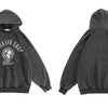 Hoodie Men Embroidery Washed Distressed Hooded Pullover Autumn Oversized Retro Punk All-match Sweatshirt Men Streetwear