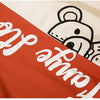 Hoodie Men Color Block Patchwork Letter Bear Print Hooded Pullover Couple Loose Cozy Retro Harajuku Hip Hop Streetwear