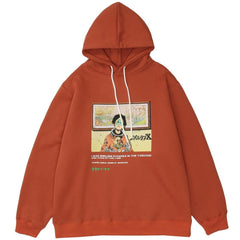 Hoodie Men Mutated Japanese Anime Boy Print Pullover Couple Plus Velvet Oversize Harajuku Hip Hop Sweatshirt Streetwear