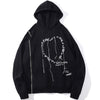 Hoodie Men Heart-shaped Letter Print Sleeves Detachable Pullover Couple Hipster Cool High Street Hooded Tops Streetwear