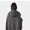 Hoodie Men Heart-shaped Letter Print Sleeves Detachable Pullover Couple Hipster Cool High Street Hooded Tops Streetwear