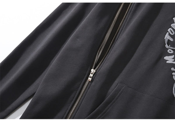 Hoodie Men Heart-shaped Letter Print Sleeves Detachable Pullover Couple Hipster Cool High Street Hooded Tops Streetwear
