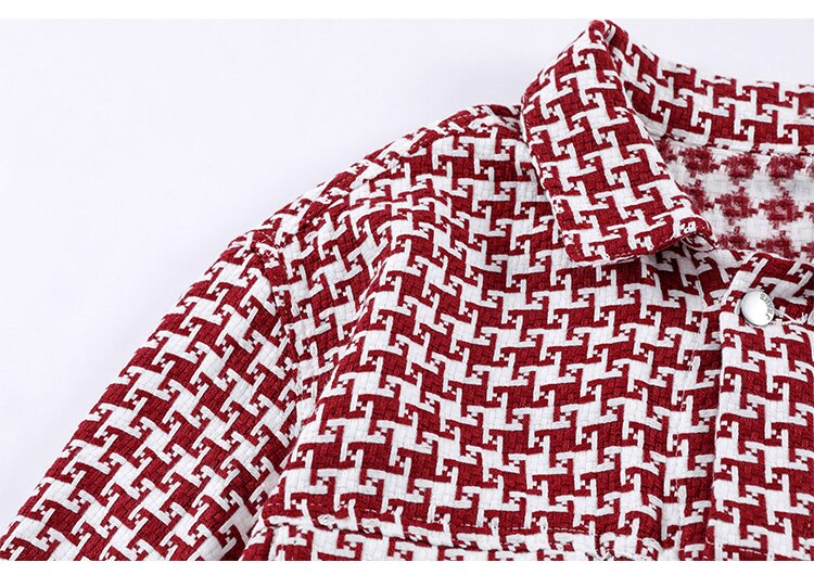 Jacket Men Classic knitted Plaid Turn-down Collar Jackets Coat Autumn Oversize Vintage Fashion All-match Outwear Unisex