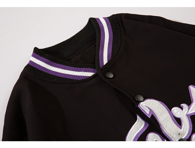 Letter Embroidery Stripe Patchwork Baseball Jacket Men Baggy Retro All-match High Street Bomber Coats Couple Streetwear